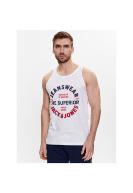 Jack&Jones Мъжки топ Andy 12222337 Бял Regular Fit - Pepit.bg