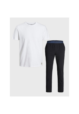 Jack&Jones Пижама Basic 12221859 Бял Regular Fit - Pepit.bg