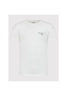 Jack&Jones PREMIUM Тишърт Needle Logo 12214454 Бял Regular Fit - Pepit.bg