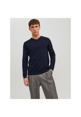Jack&Jones Пуловер 12137194 Тъмносин Regular Fit - Pepit.bg
