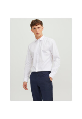 Jack&Jones Риза 12187222 Бял Slim Fit - Pepit.bg