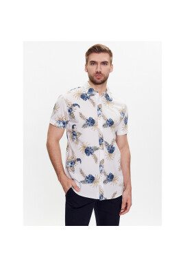 Jack&Jones Риза Becs 12220474 Бял Slim Fit - Pepit.bg