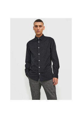 Jack&Jones Риза Plain 12212858 Черен Slim Fit - Pepit.bg