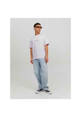 Jack&Jones Тишърт Joshua 12228237 Бял Standard Fit - Pepit.bg