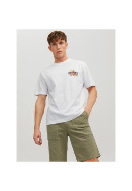 Jack&Jones Тишърт Flores 12228776 Бял Loose Fit - Pepit.bg