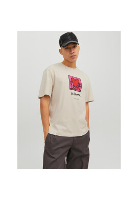 Jack&Jones Тишърт Keith Haring 12230685 Бежов Relaxed Fit - Pepit.bg