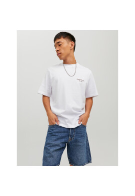 Jack&Jones Тишърт Grocery 12230754 Бял Oversize - Pepit.bg