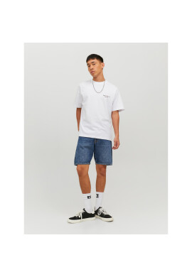 Jack&Jones Тишърт Grocery 12230754 Бял Oversize - Pepit.bg