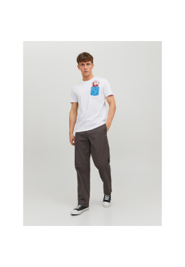 Jack&Jones Тишърт Christmas 12221436 Бял Regular Fit - Pepit.bg