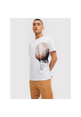 Jack&Jones Тишърт Graphic 12210354 Бял Regular Fit - Pepit.bg