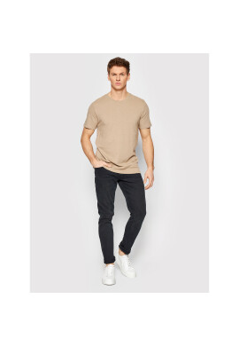 Jack&Jones Тишърт Linen Basic 12199713 Бежов Regular Fit - Pepit.bg