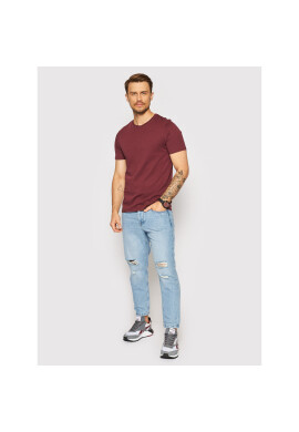 Jack&Jones Тишърт Organic Basic 12156101 Бордо Slim Fit - Pepit.bg