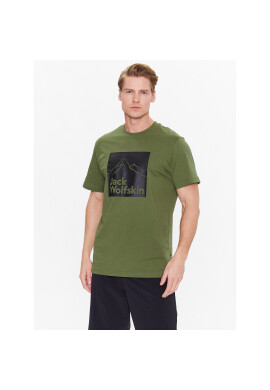 Jack Wolfskin Тишърт Brand 1809021 Зелен Regular Fit - Pepit.bg