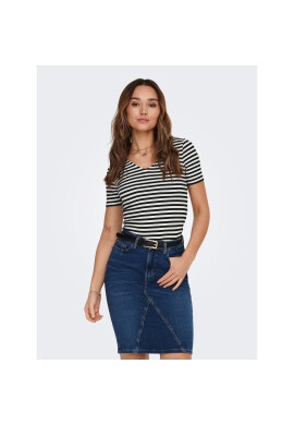 JDY Тишърт 15253481 Бял Stretch Fit - Pepit.bg