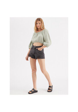 JDY Блуза 15288358 Зелен Cropped Fit - Pepit.bg