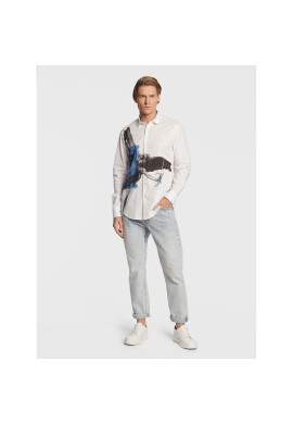 John Richmond Риза Angelo RMA22035CA Бял Classic Fit - Pepit.bg
