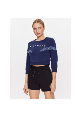 John Richmond Суитшърт UWP23063FE Син Cropp Fit - Pepit.bg
