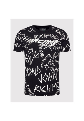 John Richmond Тишърт Adroa UMP22145TS Черен Regular Fit - Pepit.bg