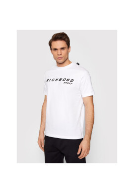 John Richmond Тишърт Elias UMP22129TS Бял Regular Fit - Pepit.bg
