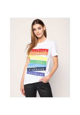 John Richmond Тишърт RWP20186TS Бял Slim Fit - Pepit.bg