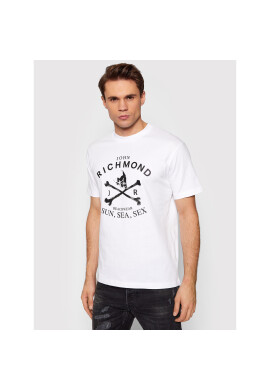 John Richmond Тишърт Tress UMP22105TS Бял Regular Fit - Pepit.bg
