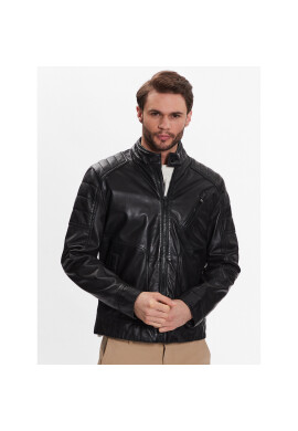 JOOP! Jeans Кожено яке 80000247 Черен Regular Fit - Pepit.bg