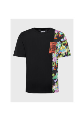 Just Cavalli Тишърт 74OBH6R8 Черен Regular Fit - Pepit.bg