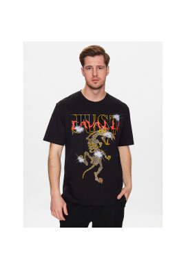 Just Cavalli Тишърт 74OBHE06 Черен Regular Fit - Pepit.bg