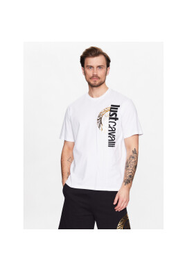 Just Cavalli Тишърт 74OBHF05 Бял Regular Fit - Pepit.bg