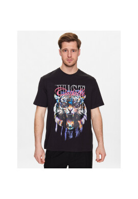 Just Cavalli Тишърт 74OBHF11 Черен Regular Fit - Pepit.bg