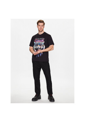 Just Cavalli Тишърт 74OBHF11 Черен Regular Fit - Pepit.bg