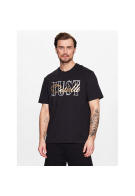 Just Cavalli Тишърт 74OBHF17 Черен Regular Fit - Pepit.bg