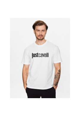 Just Cavalli Тишърт 74OBHG00 Бял Regular Fit - Pepit.bg