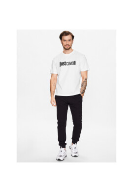 Just Cavalli Тишърт 74OBHG00 Бял Regular Fit - Pepit.bg