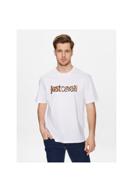 Just Cavalli Тишърт 74OBHG02 Бял Regular Fit - Pepit.bg