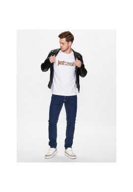 Just Cavalli Тишърт 74OBHG02 Бял Regular Fit - Pepit.bg