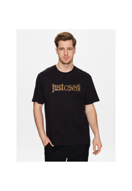 Just Cavalli Тишърт 74OBHG02 Черен Regular Fit - Pepit.bg