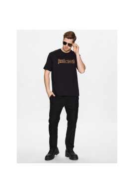 Just Cavalli Тишърт 74OBHG02 Черен Regular Fit - Pepit.bg