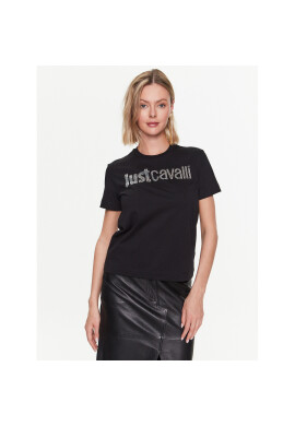 Just Cavalli Тишърт 74PBHE01 Черен Regular Fit - Pepit.bg