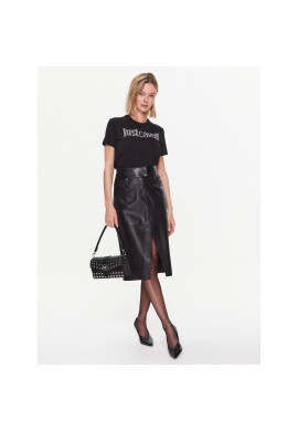 Just Cavalli Тишърт 74PBHE01 Черен Regular Fit - Pepit.bg