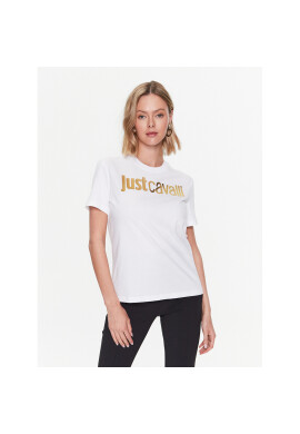 Just Cavalli Тишърт 74PBHF00 Бял Regular Fit - Pepit.bg