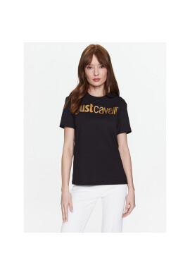 Just Cavalli Тишърт 74PBHF00 Черен Regular Fit - Pepit.bg