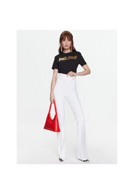 Just Cavalli Тишърт 74PBHF00 Черен Regular Fit - Pepit.bg