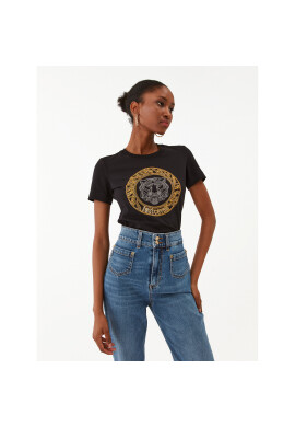 Just Cavalli Тишърт 75PAHE05 Черен Regular Fit - Pepit.bg