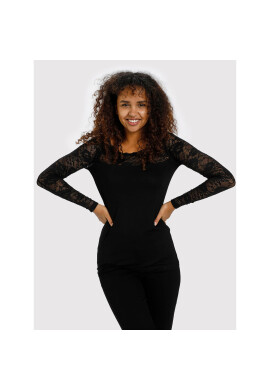 Kaffe Блуза Lacy Boat 10500903 Черен Regular Fit - Pepit.bg