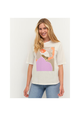 Kaffe Тишърт KAbloom 10507308 Бял Loose Fit - Pepit.bg