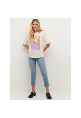 Kaffe Тишърт KAbloom 10507308 Бял Loose Fit - Pepit.bg