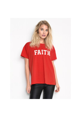 Kaffe Тишърт Karagil 10506795 Червен Loose Fit - Pepit.bg
