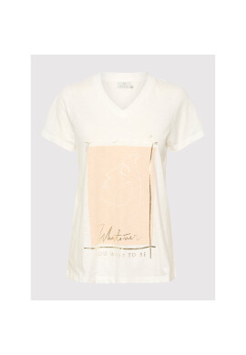 Kaffe Тишърт Sissie 10506733 Бял Regular Fit - Pepit.bg