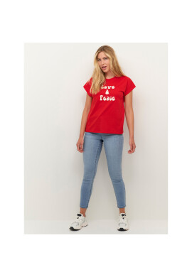 Kaffe Тишърт Yrma 10507285 Червен Loose Fit - Pepit.bg